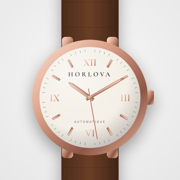 Coffret montres couple Duo Horizon Horlova – gros plan sur la Sahara Classique (Atlas Noir pour lui et Sahara Classique pour elle)