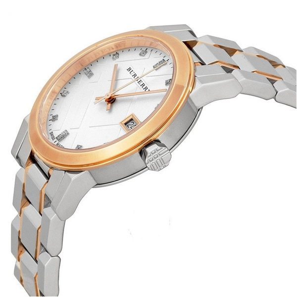 Montre femme Burberry réf. BU9127, mouvement quartz, boîtier 34 mm, acier inoxydable – deuxième vue