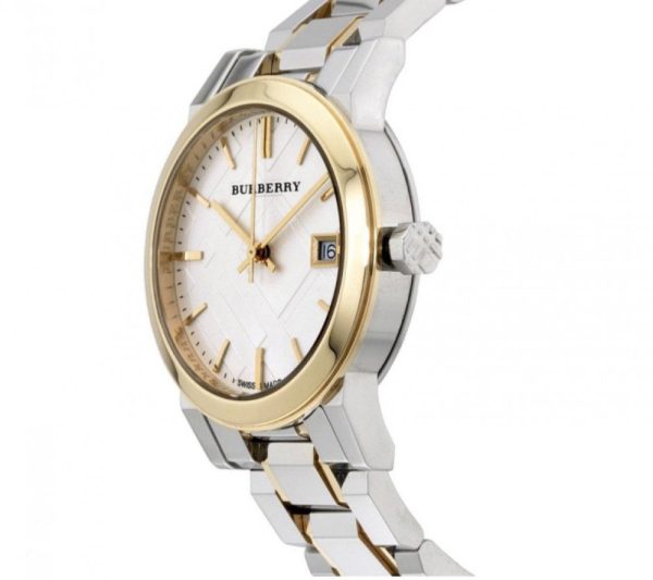 Montre femme Burberry Heritage Dual réf. BU9115, mouvement quartz, boîtier 34 mm, acier inoxydable – deuxième vue