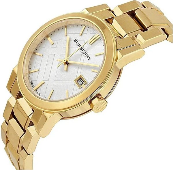 Montre femme Burberry The City Heritage réf. BU9103, mouvement quartz, boîtier 34 mm, acier inoxydable – vue principale, Horlova Maroc