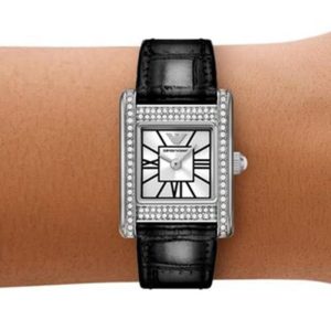 Montre femme Emporio Armani réf. AR11660, mouvement quartz, boîtier 20 mm, cuir, étanche 50 m – vue principale, Horlova Maroc