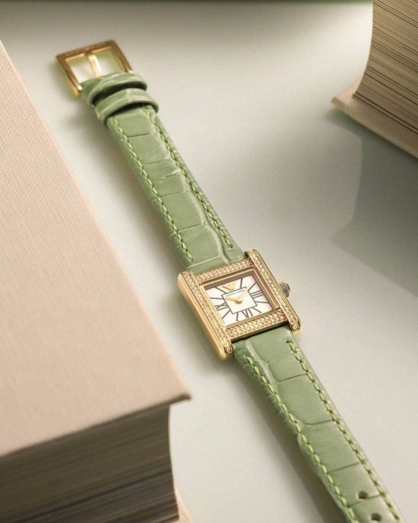 Montre femme Emporio Armani réf. AR11661, mouvement quartz, boîtier 20 mm, cuir, étanche 50 m – vue principale, Horlova Maroc