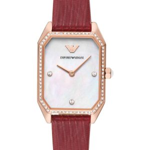 Montre femme Emporio Armani réf. AR11467, mouvement quartz, boîtier 24 mm, cuir – vue principale, Horlova Maroc
