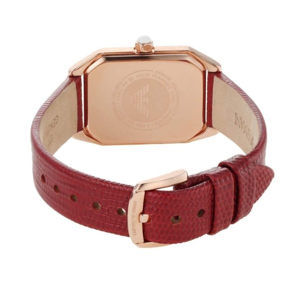 Montre femme Emporio Armani réf. AR11467, mouvement quartz, boîtier 24 mm, cuir – quatrième vue