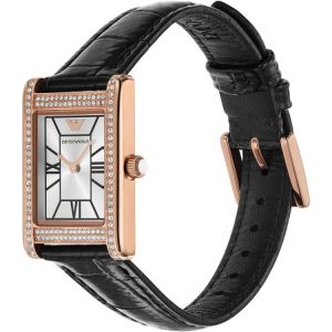 Montre femme Emporio Armani réf. AR11624, mouvement quartz, boîtier 24 mm, cuir, étanche 50 m – vue principale, Horlova Maroc