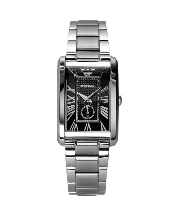 Montre femme Emporio Armani 25 mm réf. AR1638, bracelet acier, mouvement quartz – vue de face | Horlova Maroc