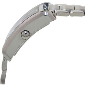 Montre femme Emporio Armani 25 mm réf. AR1638, bracelet acier, mouvement quartz – vue de trois-quarts