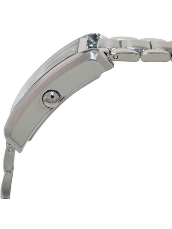 Montre femme Emporio Armani 25 mm réf. AR1638, bracelet acier, mouvement quartz – vue de trois-quarts