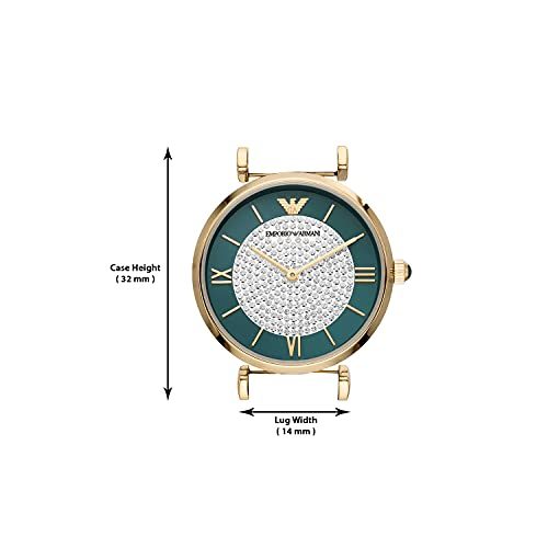 Montre femme Emporio Armani réf. AR11403, mouvement quartz, boîtier 26 mm, acier inoxydable, cuir, étanche 30 m – quatrième vue