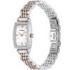 Montre femme Emporio Armani 26 mm réf. AR11519, cadran blanc, bracelet acier – vue de trois-quarts