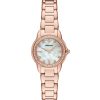 Montre femme Emporio Armani 26 mm réf. AR11671, cadran blanc, bracelet acier, mouvement quartz – vue de face | Horlova Maroc