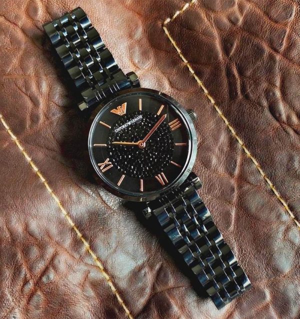 Montre femme Emporio Armani réf. AR11245, mouvement quartz, boîtier 32 mm, acier inoxydable, étanche 30 m – troisième vue