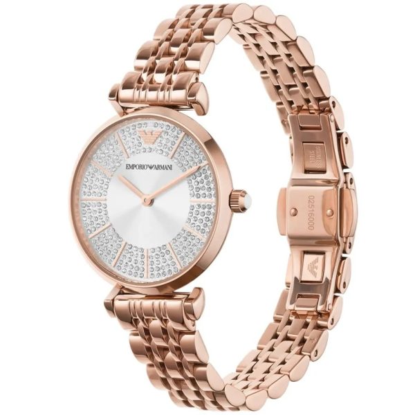 Montre femme Emporio Armani réf. AR11446, mouvement quartz, boîtier 32 mm – troisième vue – Horlova Maroc