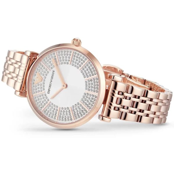 Montre femme Emporio Armani réf. AR11446, mouvement quartz, boîtier 32 mm – quatrième vue – Horlova Maroc