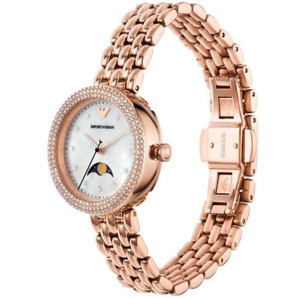 Montre femme Emporio Armani réf. AR11462, mouvement quartz, boîtier 32 mm, acier inoxydable, étanche 30 m – troisième vue