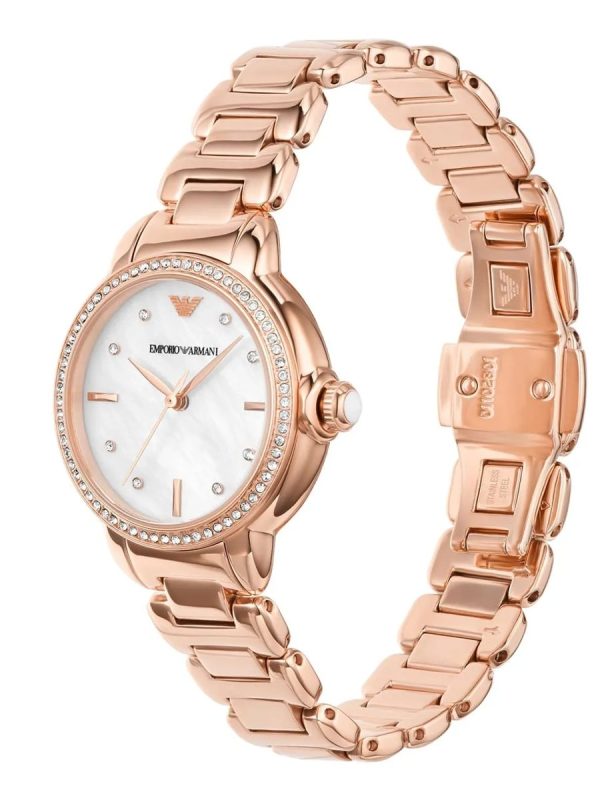 Montre femme Emporio Armani réf. AR11523, mouvement quartz, boîtier 32 mm, acier inoxydable – quatrième vue
