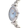 Montre femme Emporio Armani 32 mm réf. AR11594, cadran bleu, bracelet acier – vue rapprochée