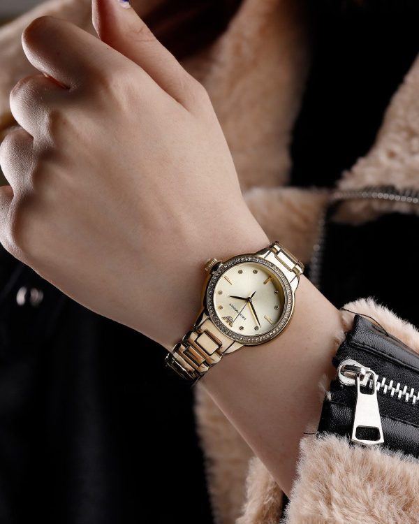 Montre femme Emporio Armani réf. AR11609, mouvement quartz, boîtier 32 mm, acier inoxydable, cuir – vue principale, Horlova Maroc