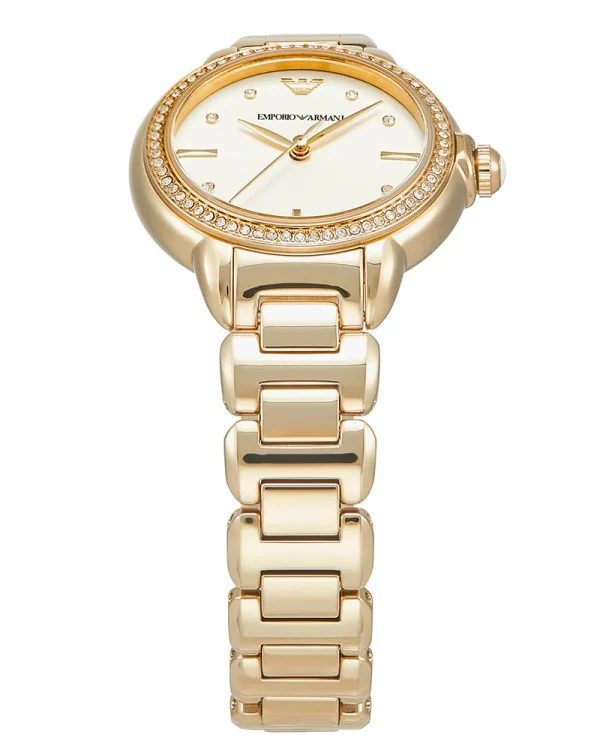 Montre femme Emporio Armani réf. AR11609, mouvement quartz, boîtier 32 mm, acier inoxydable, cuir – deuxième vue
