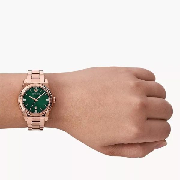 Montre femme Emporio Armani réf. AR11639, mouvement quartz, boîtier 32 mm, acier inoxydable – vue principale, Horlova Maroc