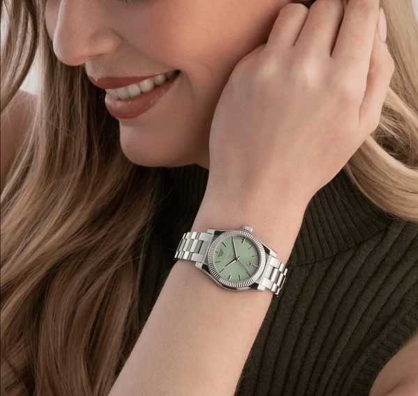 Montre femme Emporio Armani réf. AR11656, mouvement quartz, boîtier 32 mm, acier inoxydable – vue principale, Horlova Maroc