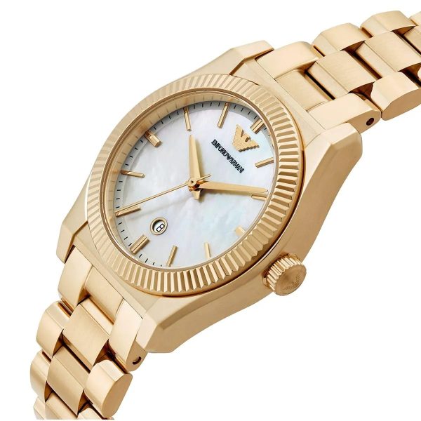 Montre femme Emporio Armani réf. AR11657, mouvement quartz, boîtier 32 mm, acier inoxydable – troisième vue