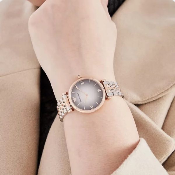 Montre femme Emporio Armani réf. AR1725, boîtier 32 mm, acier inoxydable, verre minéral – vue principale, Horlova Maroc