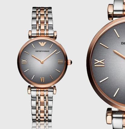 Montre femme Emporio Armani réf. AR1725, boîtier 32 mm, acier inoxydable, verre minéral – troisième vue
