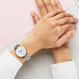 Montre femme Emporio Armani réf. AR1925, mouvement quartz, boîtier 32 mm, acier inoxydable, verre minéral – deuxième vue