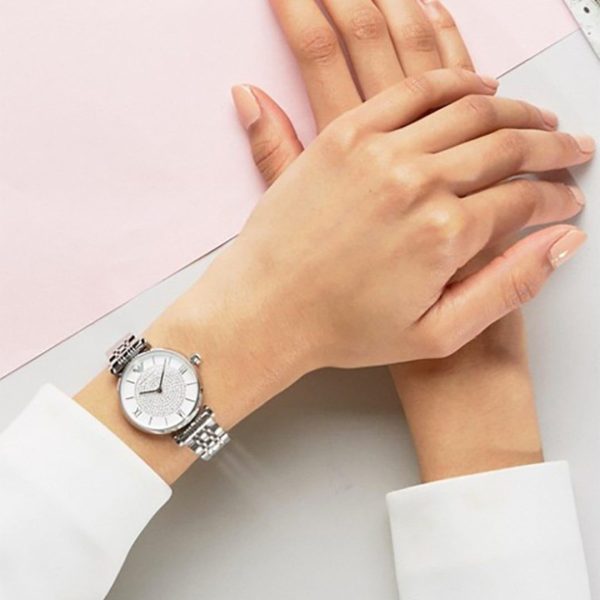Montre femme Emporio Armani réf. AR1925, mouvement quartz, boîtier 32 mm, acier inoxydable, verre minéral – deuxième vue