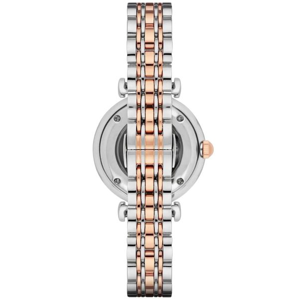 Montre femme Emporio Armani 32 mm réf. AR1992, cadran argenté, bracelet acier – vue de trois-quarts