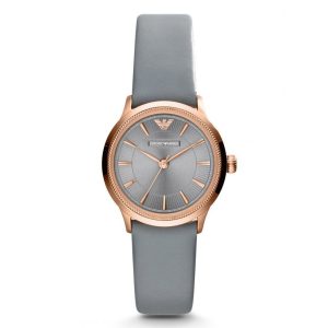 Montre femme Emporio Armani Alpha Xsmall réf. AR1806, boîtier 26 mm, acier inoxydable, cuir, verre minéral – vue principale, Horlova Maroc