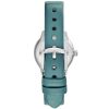 Montre femme Emporio Armani Alpha Xsmall Turquoise réf. AR1804, cadran bleu, bracelet cuir – vue de trois-quarts