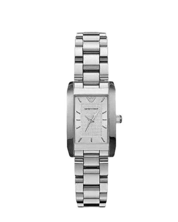 Montre femme Emporio Armani réf. AR0359, bracelet acier, mouvement quartz – vue de face | Horlova Maroc