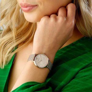Montre femme Emporio Armani réf. AR11129, mouvement quartz, acier inoxydable – vue principale, Horlova Maroc