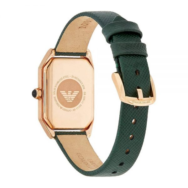 Montre femme Emporio Armani réf. AR11149, bracelet acier, mouvement quartz – vue de face | Horlova Maroc