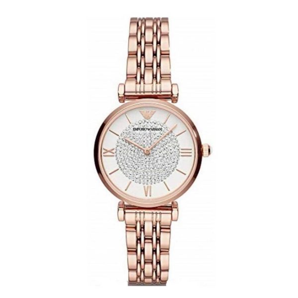 Montre femme Emporio Armani réf. AR11244, mouvement quartz, acier inoxydable – vue principale, Horlova Maroc