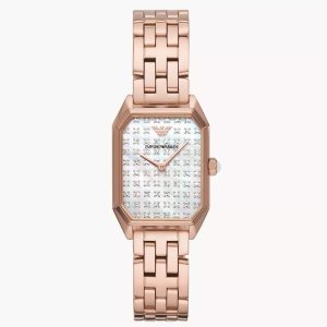 Montre femme Emporio Armani réf. AR11389, mouvement quartz, acier inoxydable – vue principale, Horlova Maroc