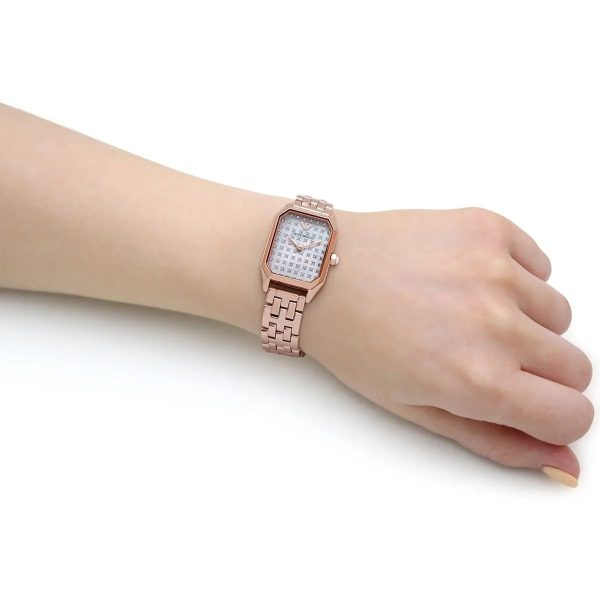 Montre femme Emporio Armani réf. AR11389, mouvement quartz, acier inoxydable – troisième vue
