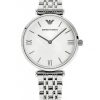 Montre femme Emporio Armani réf. AR1682, bracelet acier, mouvement quartz – vue de face | Horlova Maroc
