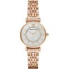 Montre femme Emporio Armani réf. AR1909, bracelet acier, mouvement quartz – vue de face | Horlova Maroc