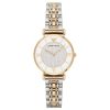 Montre femme Emporio Armani réf. AR2076, bracelet acier, mouvement quartz – vue de face | Horlova Maroc