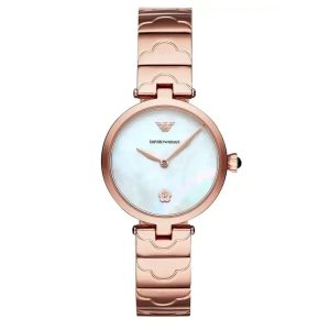 Montre femme Emporio Armani Arianna 32 mm réf. AR11236, cadran nacré, mouvement quartz – vue de face | Horlova Maroc