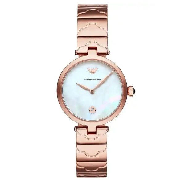 Montre femme Emporio Armani Arianna 32 mm réf. AR11236, cadran nacré, mouvement quartz – vue de face | Horlova Maroc