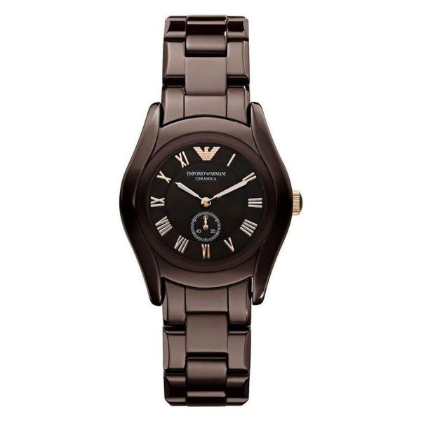 Montre femme Emporio Armani Ceramica réf. AR1448, boîtier 35 mm, céramique, verre minéral – vue principale, Horlova Maroc
