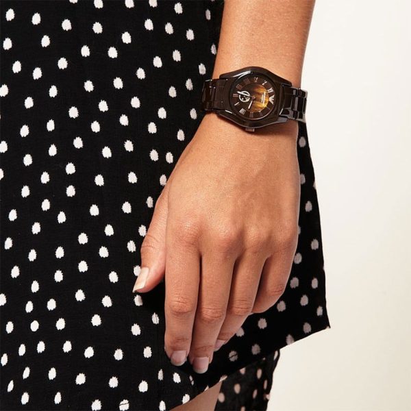 Montre femme Emporio Armani Ceramica réf. AR1448, boîtier 35 mm, céramique, verre minéral – deuxième vue