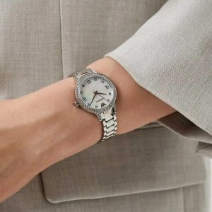 Montre femme Emporio Armani Cristalline réf. AR11484, mouvement quartz, boîtier 32 mm, acier inoxydable – vue principale, Horlova Maroc