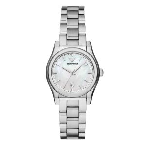 Montre femme Emporio Armani Federica 32 mm réf. AR11557, bracelet acier, mouvement quartz – vue de face | Horlova Maroc