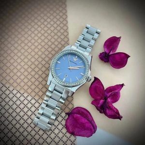 Montre femme Emporio Armani Federica réf. AR11593, mouvement quartz, boîtier 32 mm, acier inoxydable – vue principale, Horlova Maroc