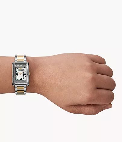 Montre femme Emporio Armani Genni réf. AR11642, mouvement quartz, boîtier 22 mm, acier inoxydable – vue principale, Horlova Maroc